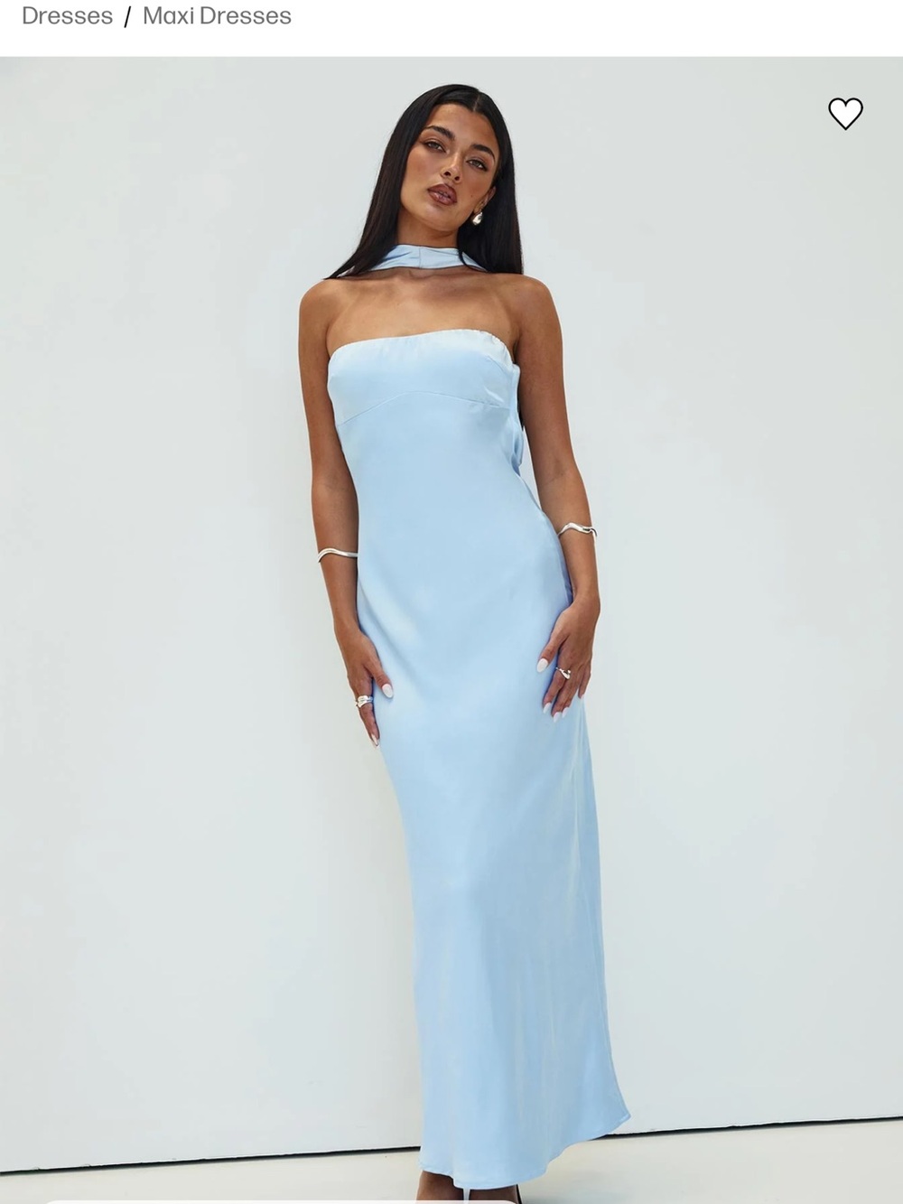 Princess Polly Light Blue Satin Slip Dress